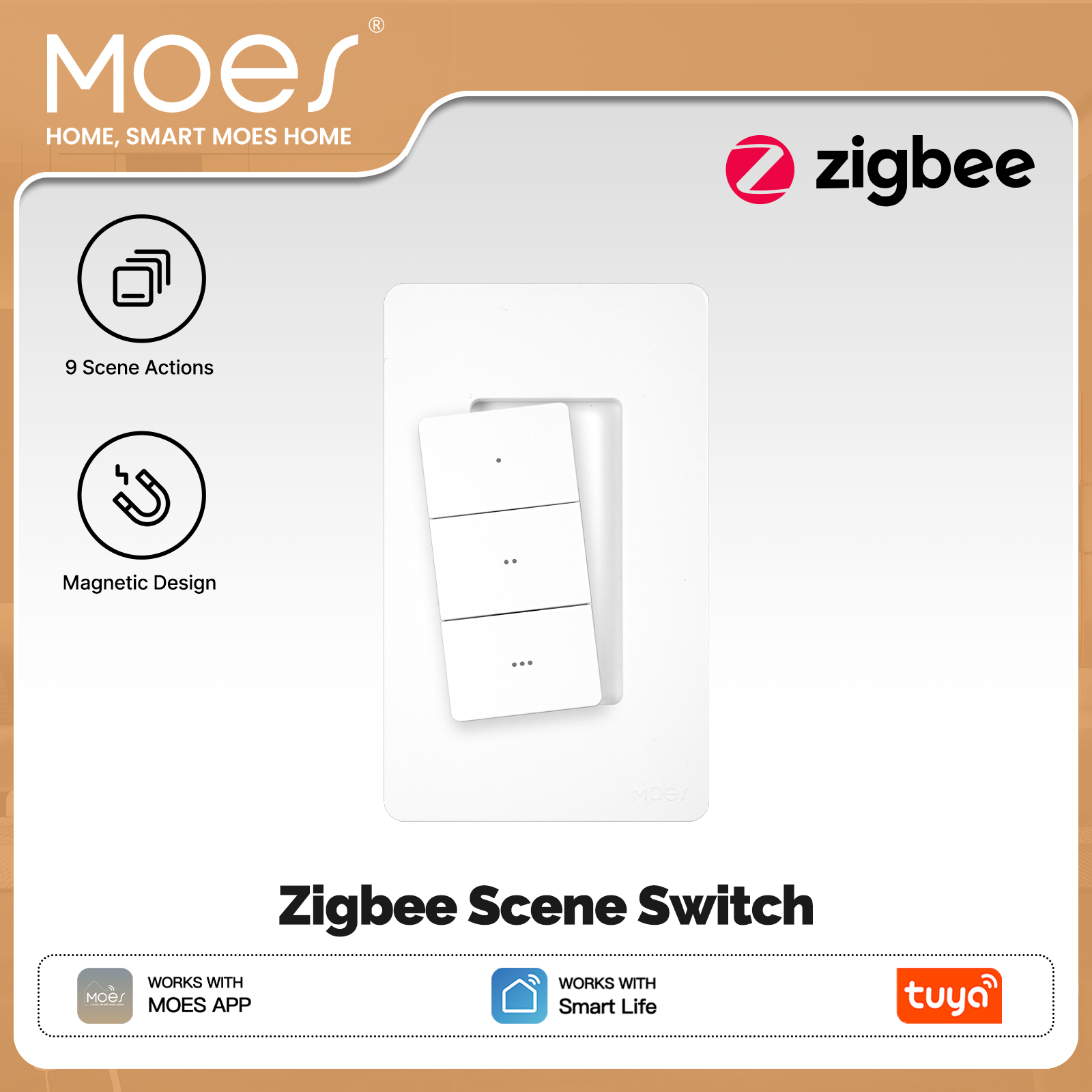 MOES Tuya Zigbee Smart Wireles - огляд і ціна Smart Relay Tuya