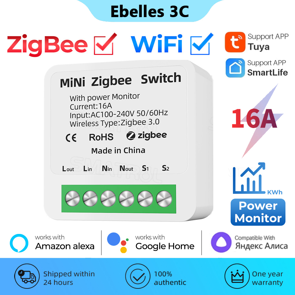 tuya WiFi Zigbee Smart Switch  - огляд і ціна Sonoff Basic