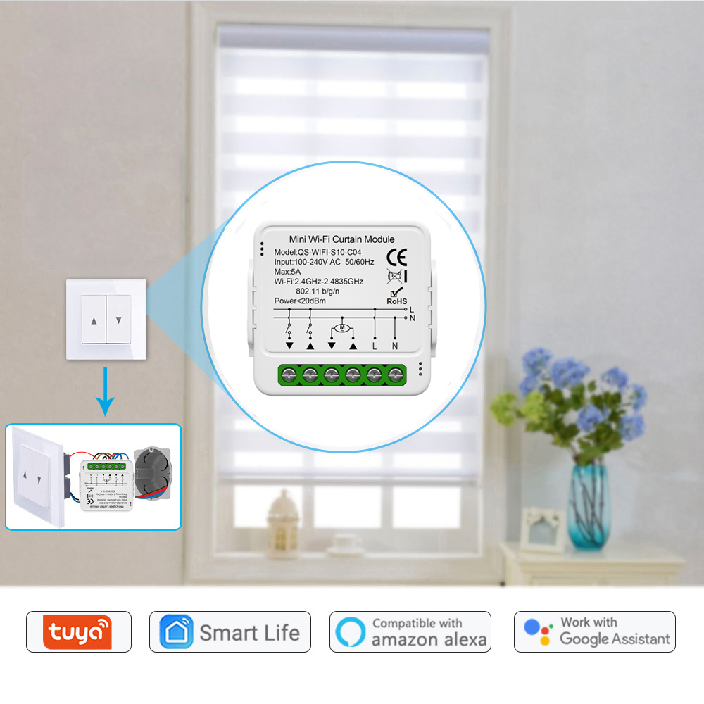 Tuya WiFi Zigbee Smart Curtain - огляд і ціна Tuya 4 Channel